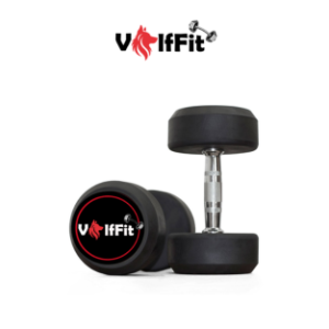 Pair of 10 kg Rubber Dumbbell